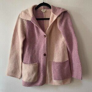 Escada Sport two tone purple chunky cardigan.